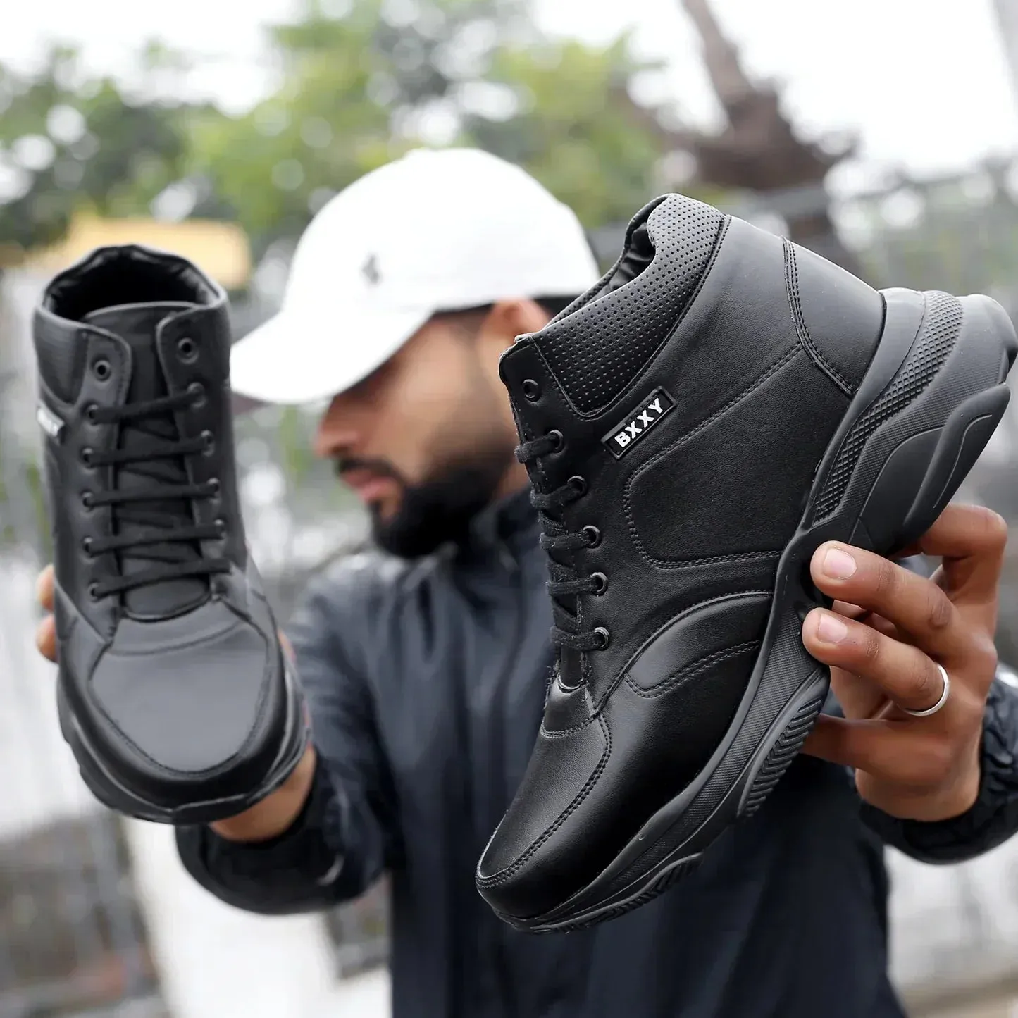 Men's 3 Inch Hidden Height Increasing Stylish Lace-up Boots Adidas Kermit The Frog Shoes