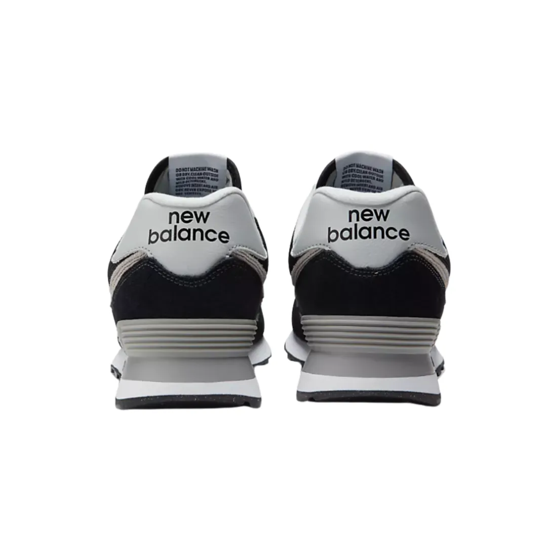New Balance 574 Black And White Men's 574 Core - Black with White and Grey (D Width)