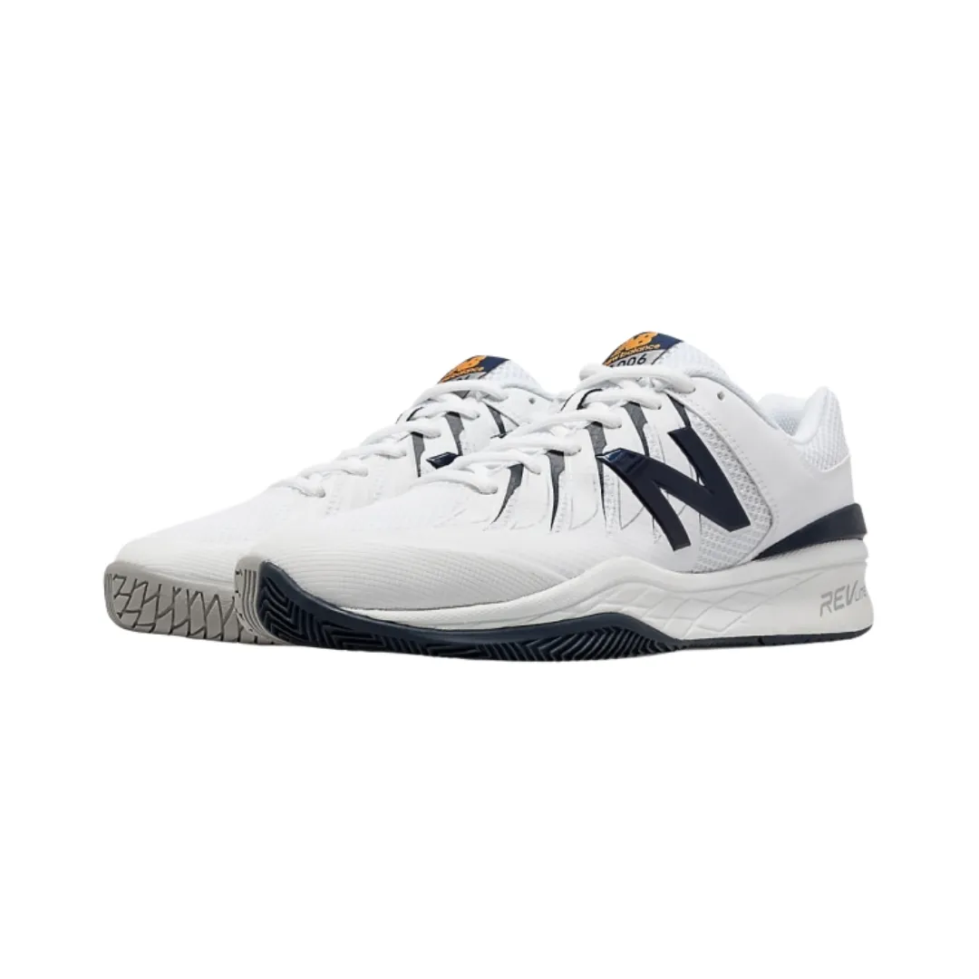 New Balance Shoes At Foot Locker Men's Court 1006 - White with Navy (D Width)