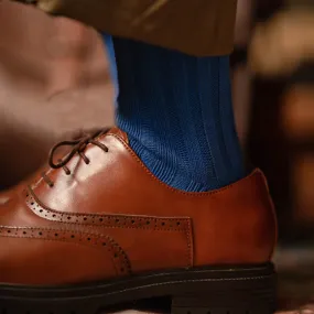 Men's Finely Ribbed Solid Color Cotton Socks Dress Shoes For Pants