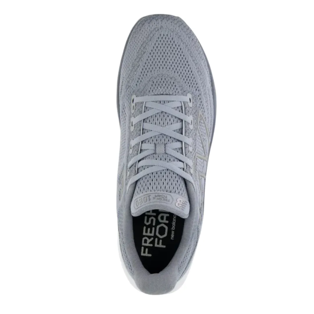 Girl New Balance Shoes Men's Fresh Foam x 1080v13 - Steel Titanium with White (D Width)