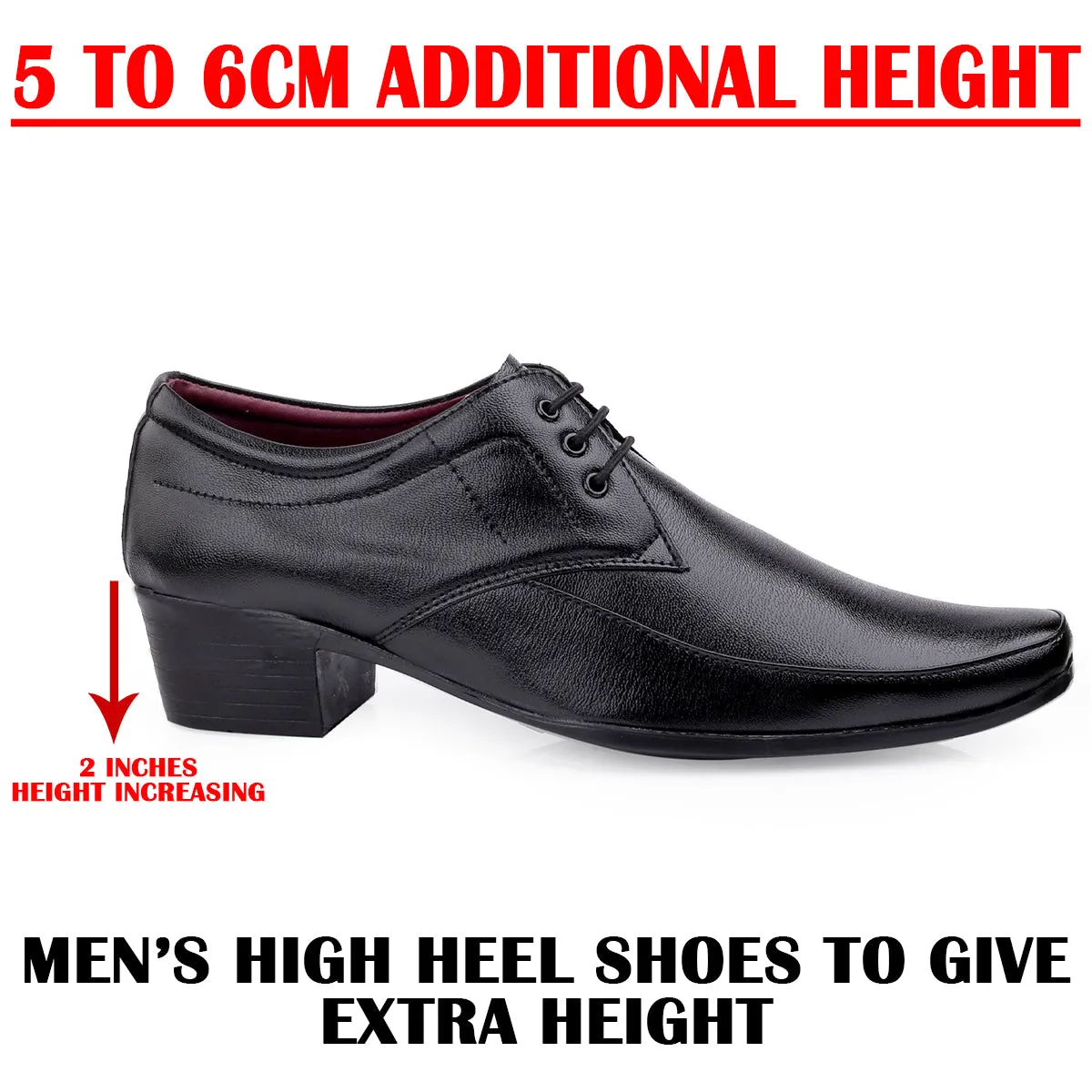 Men's Height Increasing Faux Upper Formal Derby Black Lace-Up Shoes Adidas Xplr Shoes