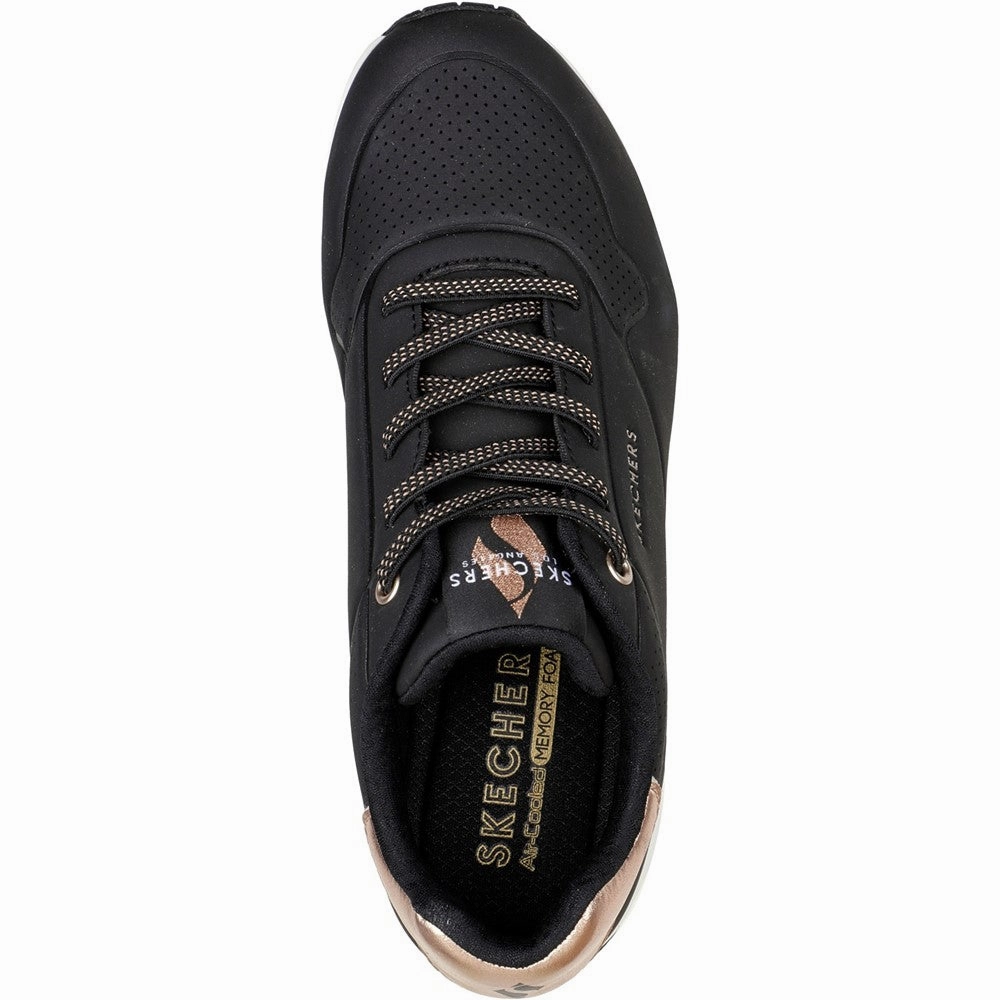 Skechers Uno - Shimmer Away Trainer Runners with Flat Feet