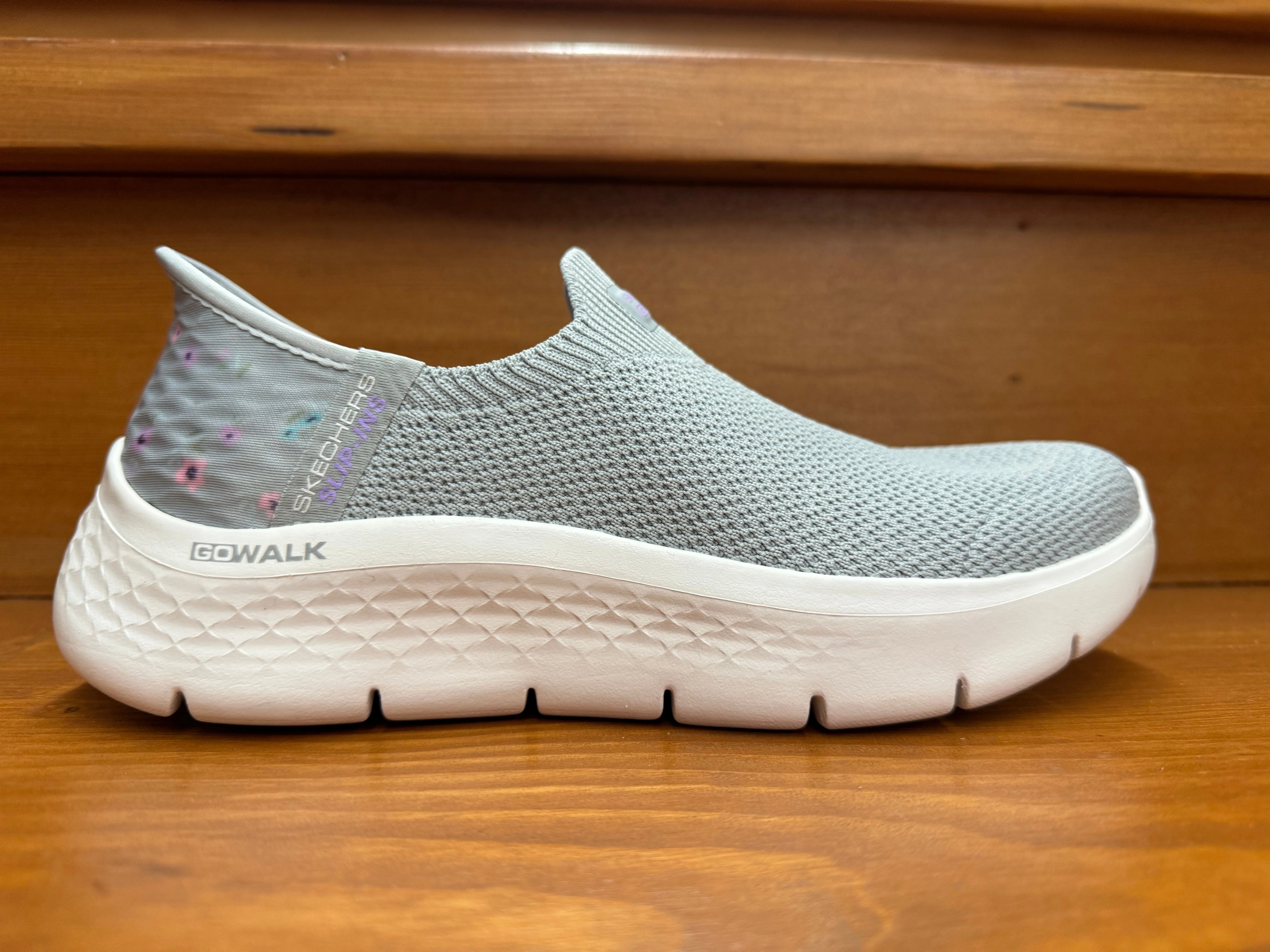 Skechers Slip-ins: Go walk flex-Sunset Rose Gray/Lavender 124822-GYLV Timeless Comfort Smooth Touch