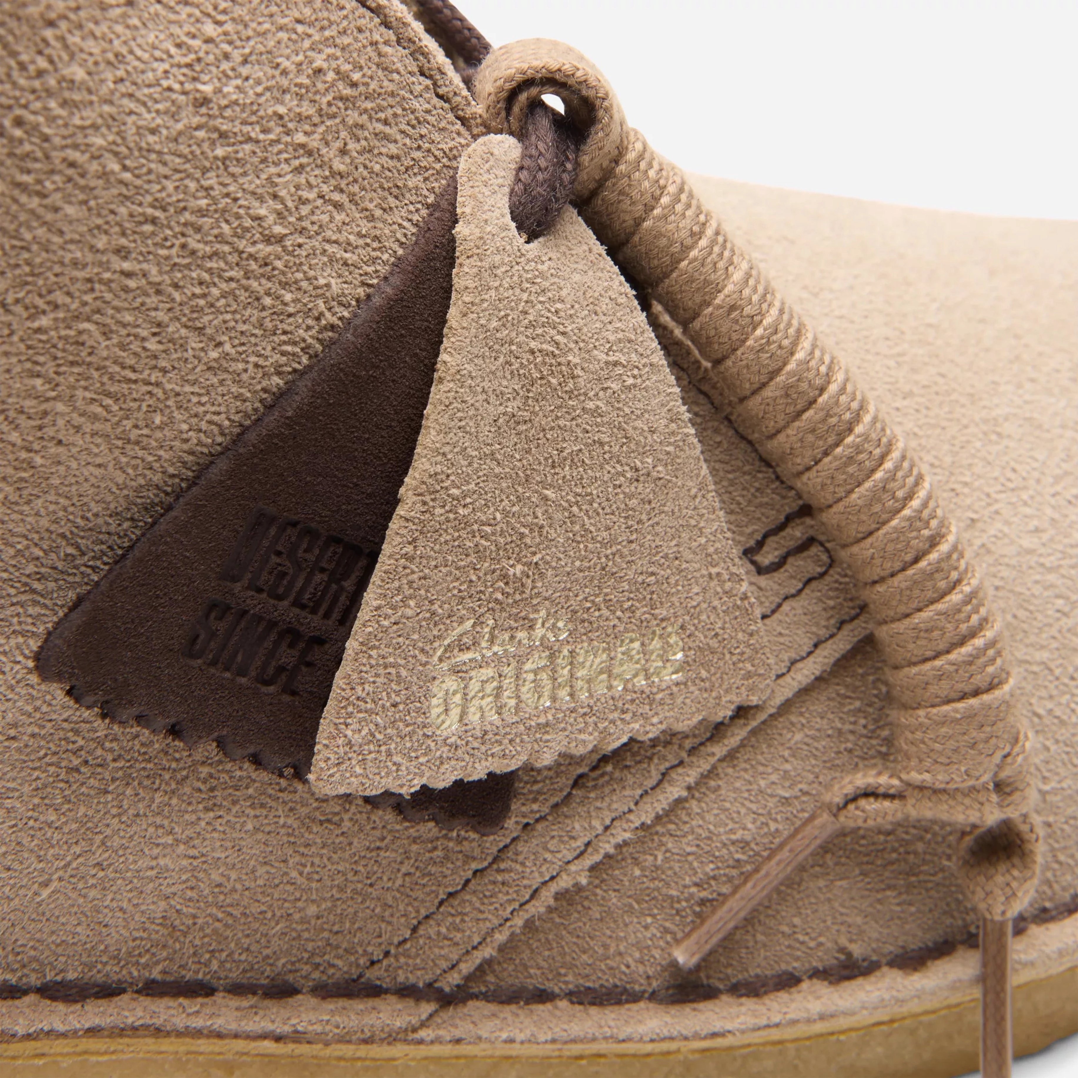 Clarks Originals Desert Boot Wolf Suede Waterproof Feature
