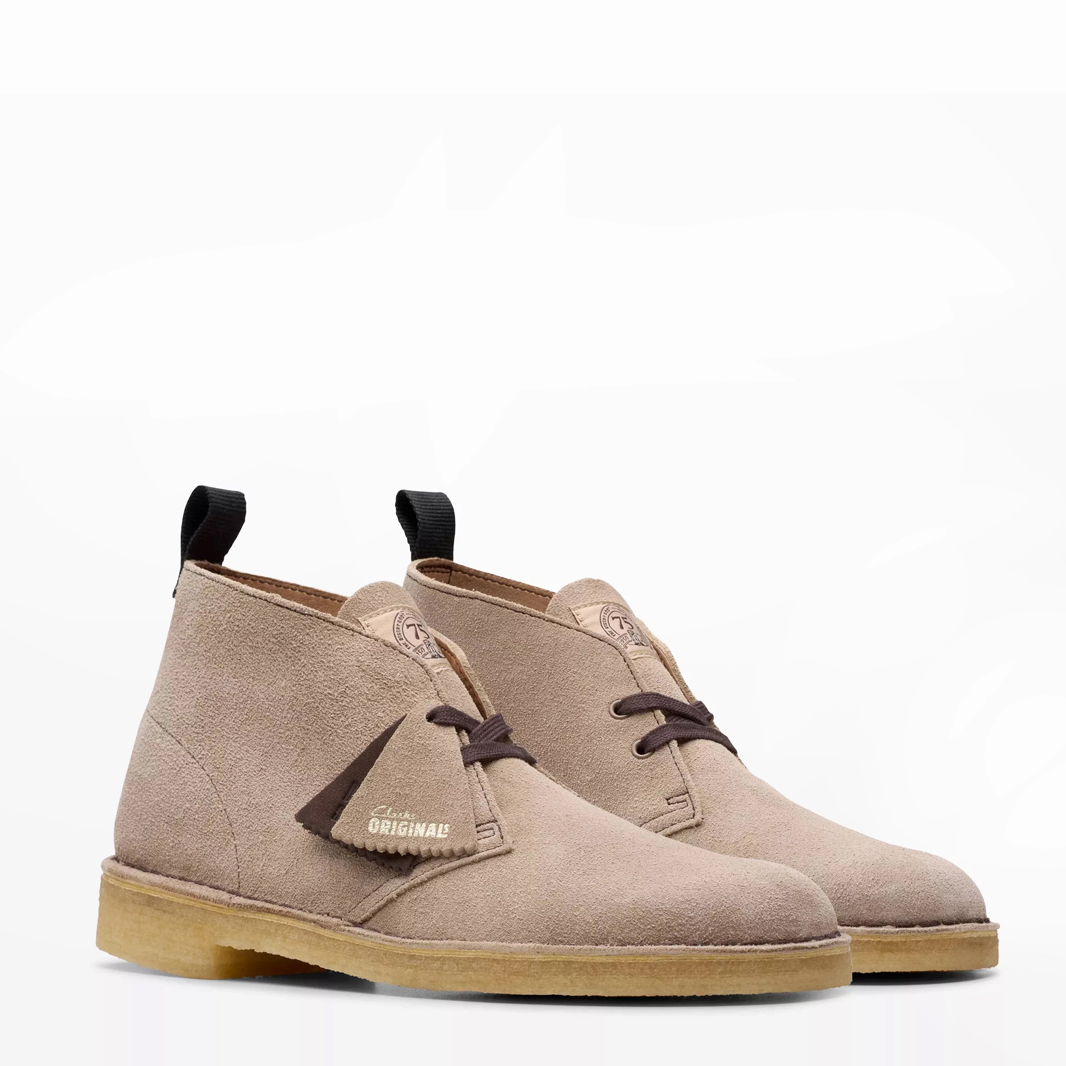 Pull Tab CushionedSole Clarks Originals Desert Boot Wolf Suede