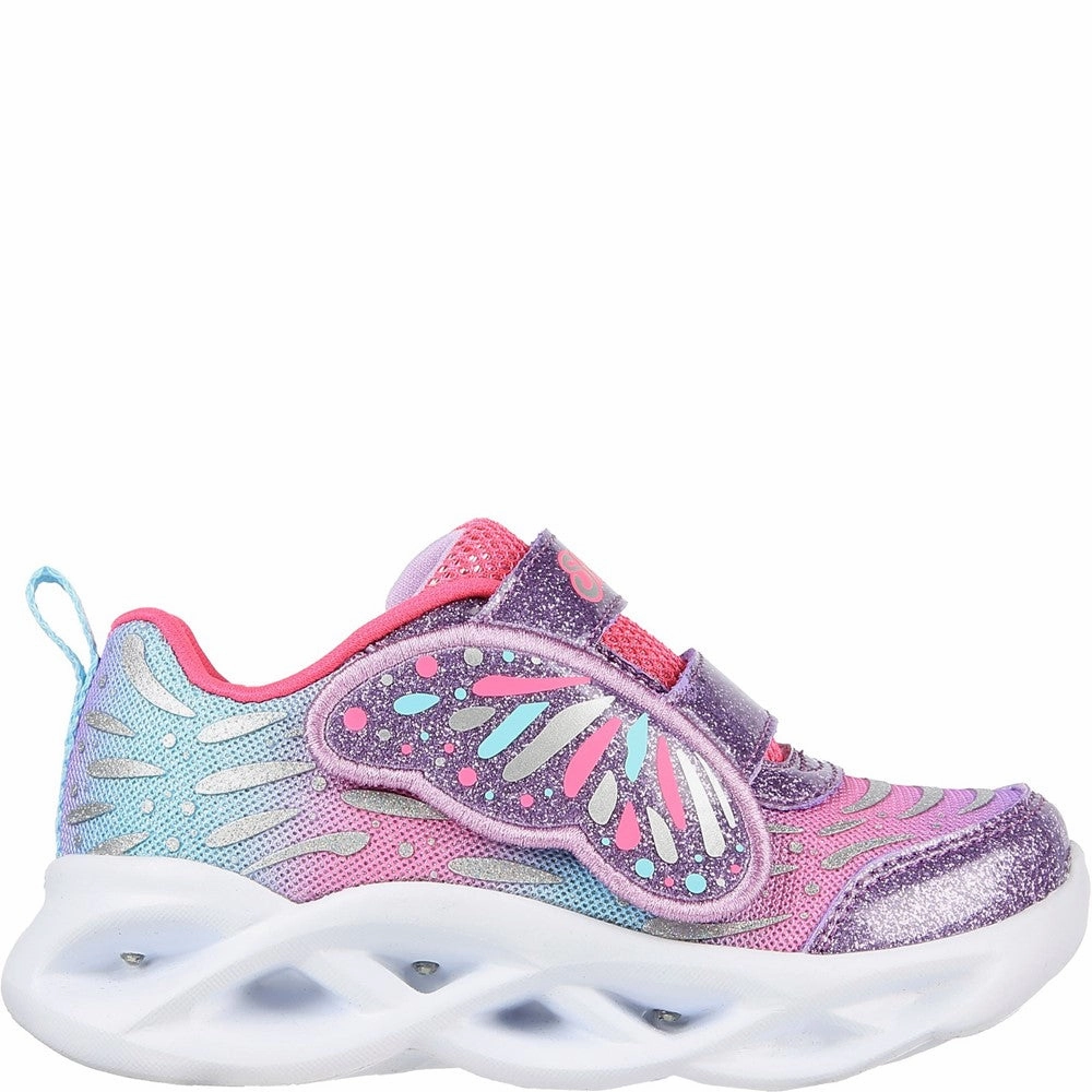 Skechers Twisty Brights Wingin' It Trainers Comfort Heel