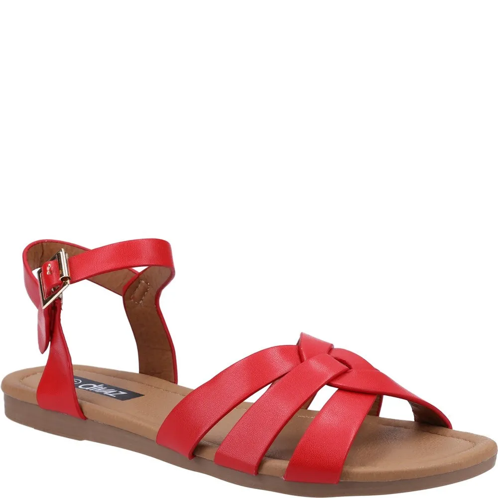 Leather Upper Divaz Antalya Vegan Summer Sandal