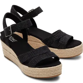 TOMS Audrey Espadrille Wraparound Design Fashionable Beach Footwear