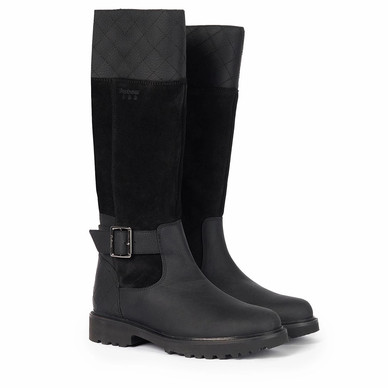 for city tours moisture - wicking technology Barbour Womens Fareham Knee-High Boots Black