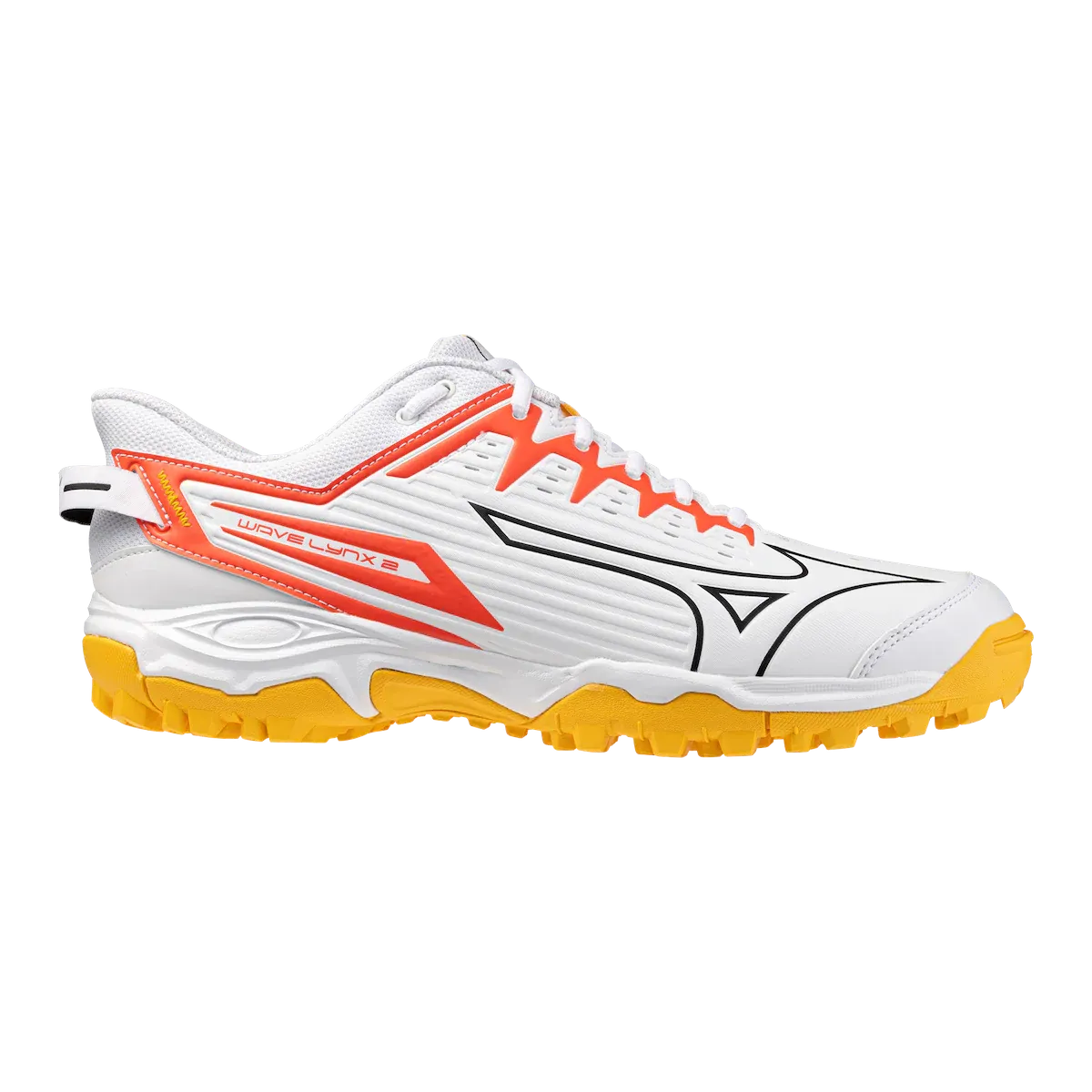 Mizuno Wave Lynx 2 Hockey Shoes White/Fiery Coral/Citrus 25/26 (No Box) White New Balance Shoes 574