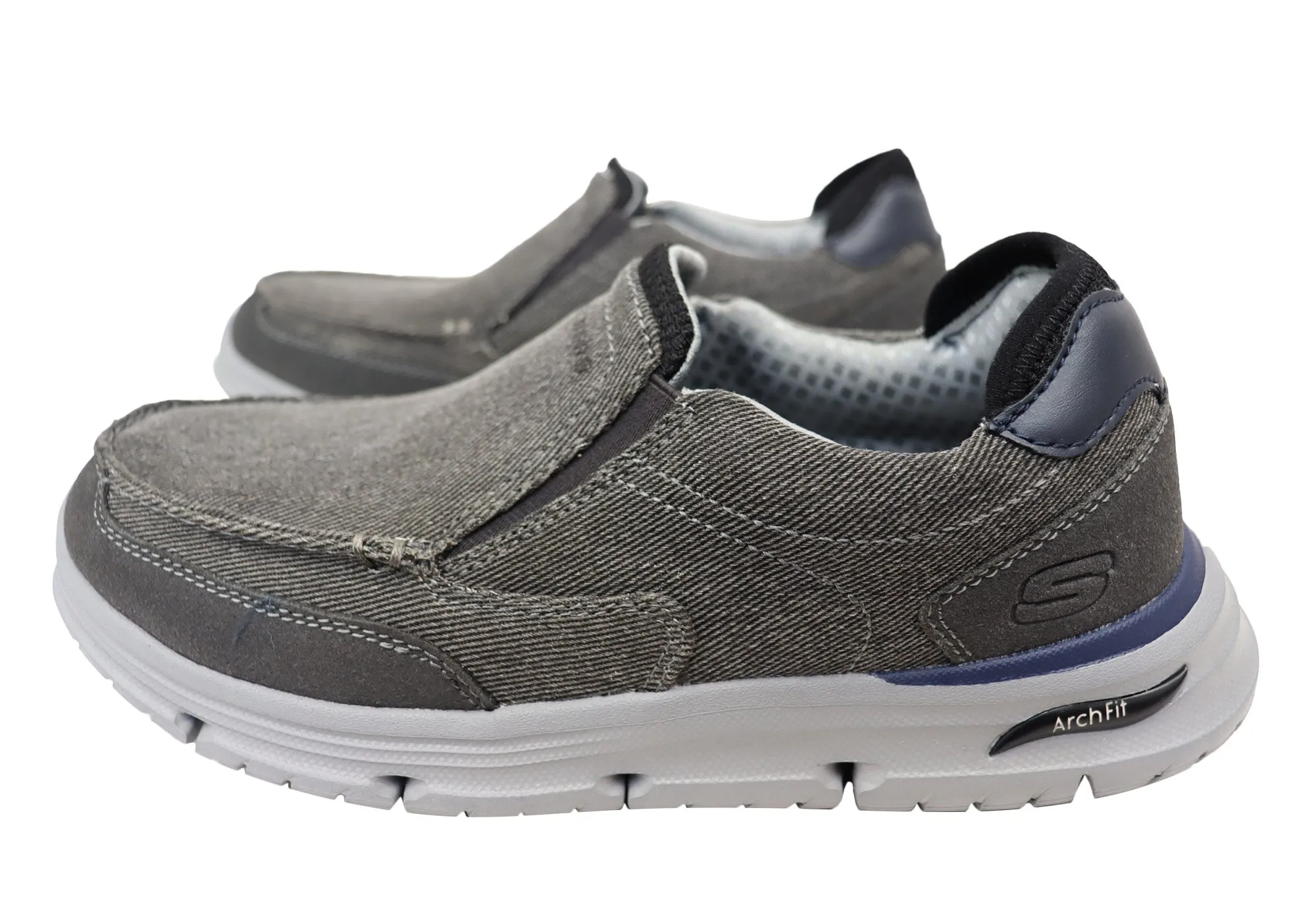 Wednesday Heeled Loafers Skechers Mens Arch Fit Vortell Rothler Comfortable Slip On Shoes