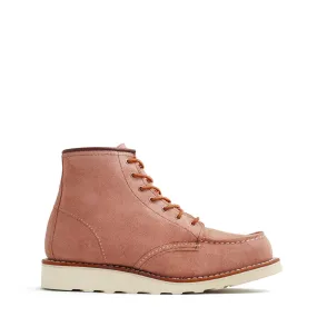 Red Wing Womens Classic 6 Inch Moc Dusty Rose Abilene Leather Shock-absorbing Anti Fatigue