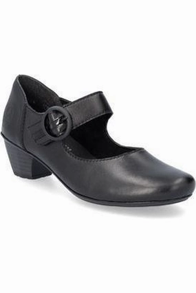 Comfort Grip Easy to Wear Rieker Ladies Shoes 41756-00 black