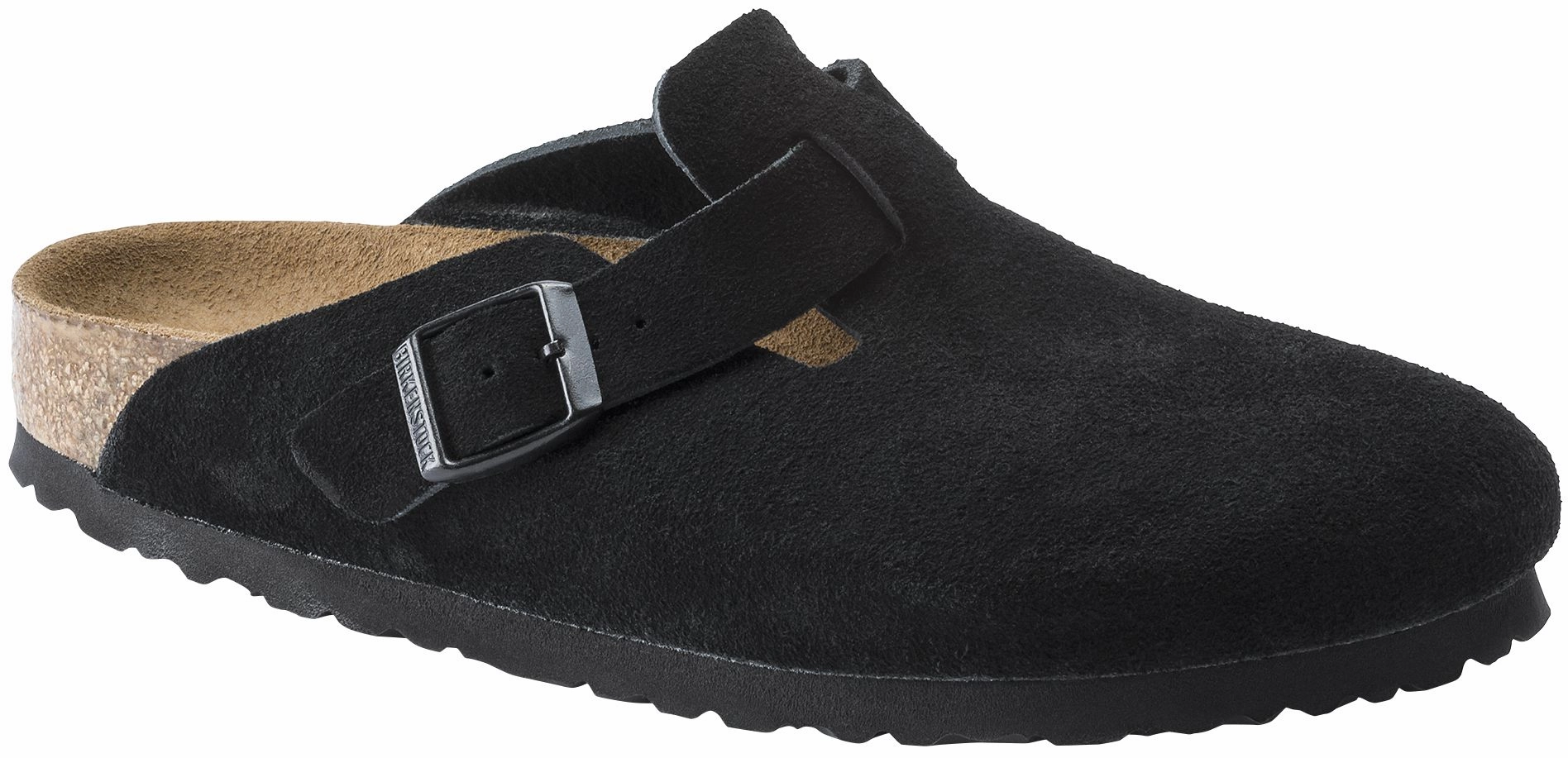 Birkenstock Boston Soft Footbed Black Suede leather (43-46) 660471 unisex Prairie Run hypoallergenic