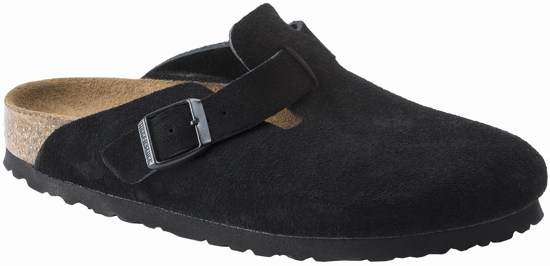 Birkenstock Boston Soft Footbed Black Suede leather (43-46) 660471 unisex Family Run Family Out