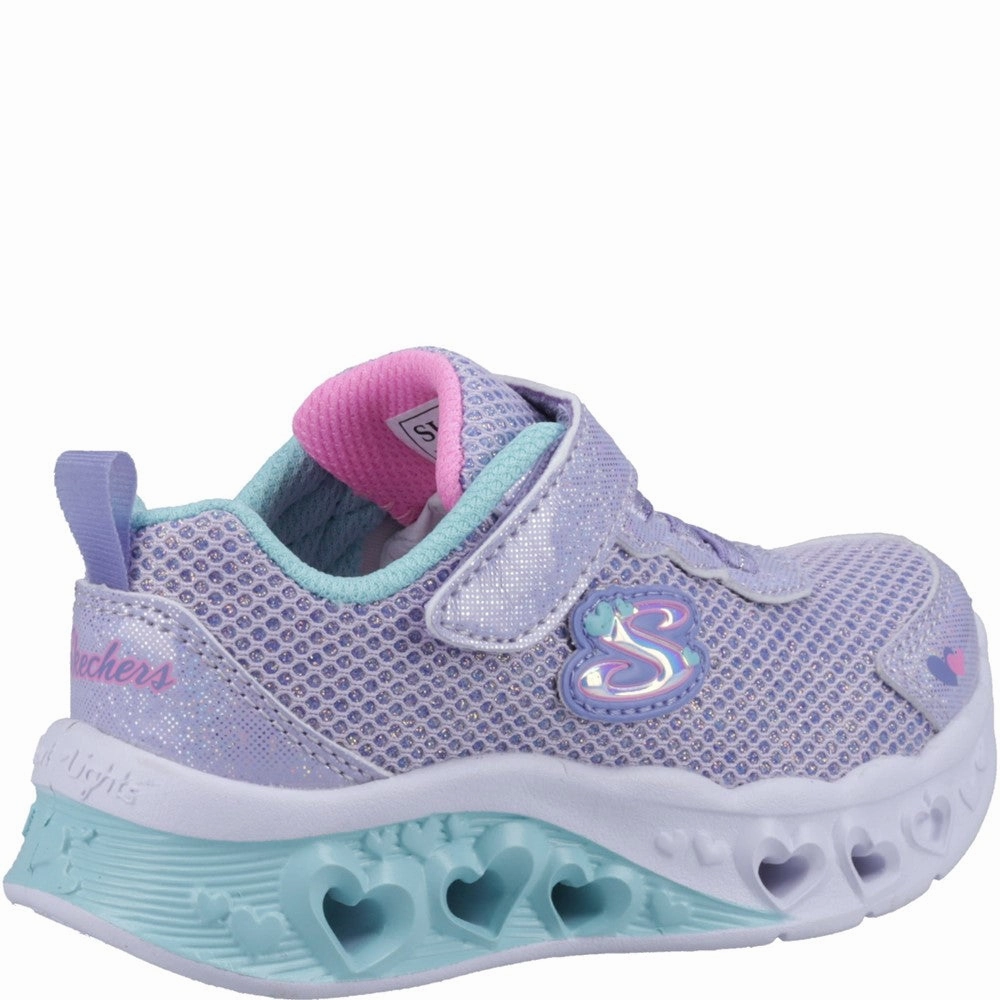 Breathable Sole High-Quality Materials Skechers Flutter Heart Lights Bring Sparkle Trainers