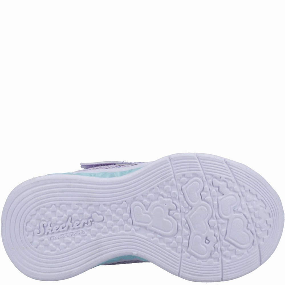 Skechers Flutter Heart Lights Bring Sparkle Trainers Modern Texture