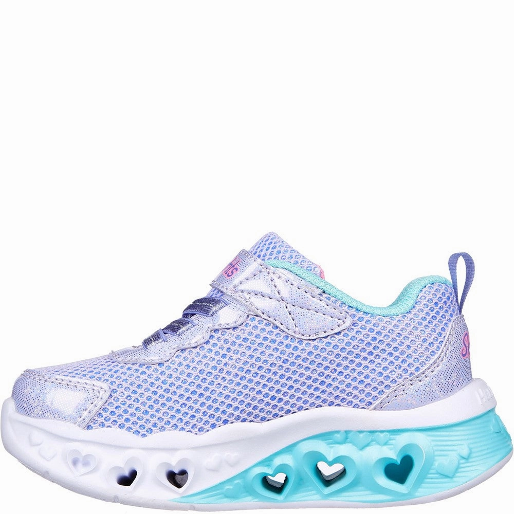 Skechers Flutter Heart Lights Bring Sparkle Trainers Breath Flow
