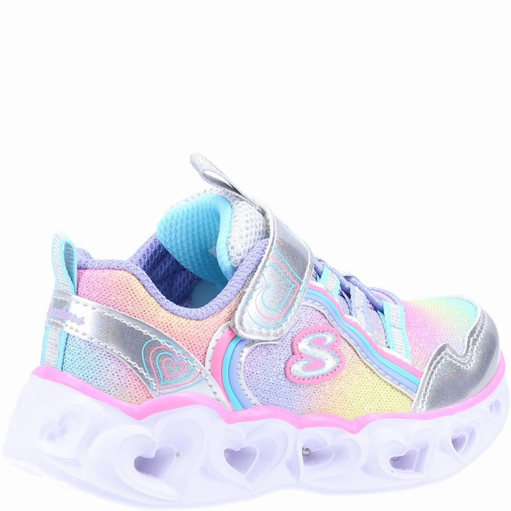 Flexible Outsole Skechers Heart Lights Rainbow Lux Sports Shoes