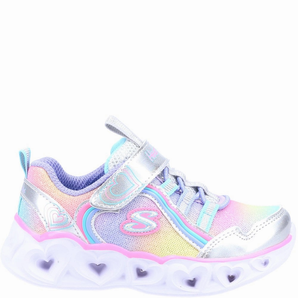 Range Step Bright Pop Skechers Heart Lights Rainbow Lux Sports Shoes