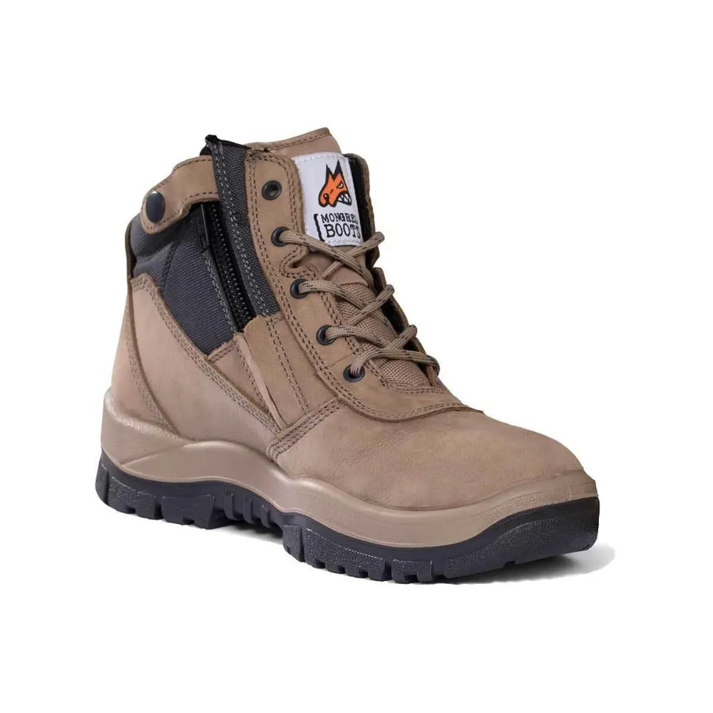 Mongrel 261060 Zipsider Safety Steel Toe Work Boots - Stone Used Work Boots Near Me