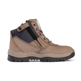 Mongrel 261060 Zipsider Safety Steel Toe Work Boots - Stone Hard Work Boots