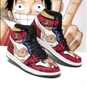 Monkey D Luffy Sneakers Gomu Gomu Custom Anime OP Shoes Best Asics Cross Country Shoes