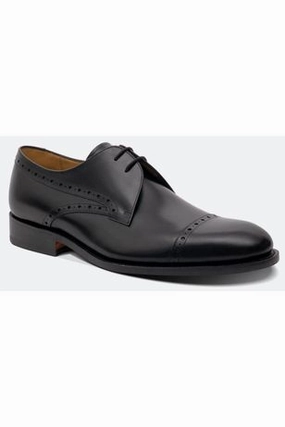 Barker Shoes Wye black calf leather French Edge Shock Pad