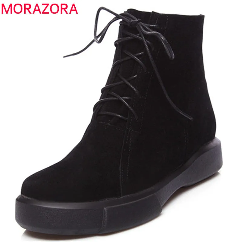 MORAZORA  Ankle Boots Square Toe Dress Boots