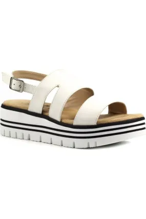 Lunar Ladies Sandals Jocelyn JLB007 white Relaxing Sandy Path