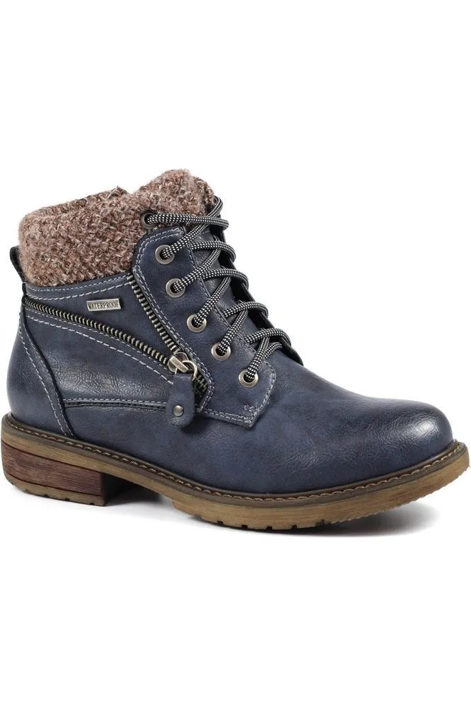Effortless Wear Rough Trail Lunar Benson III Navy Waterproof Boot GLB090