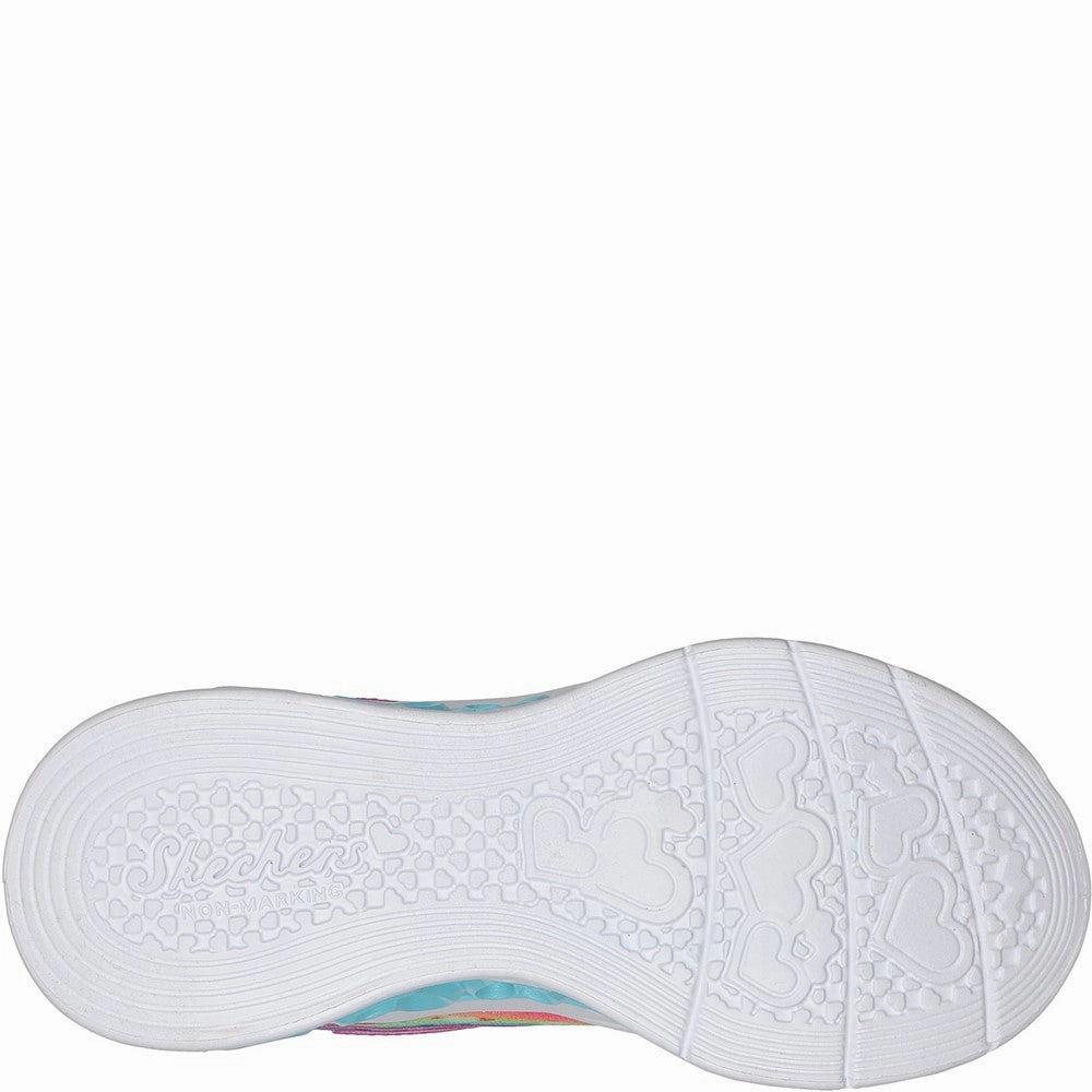 Relaxed Design Skechers Flutter Heart Lights - Groovy Swirl Shoe