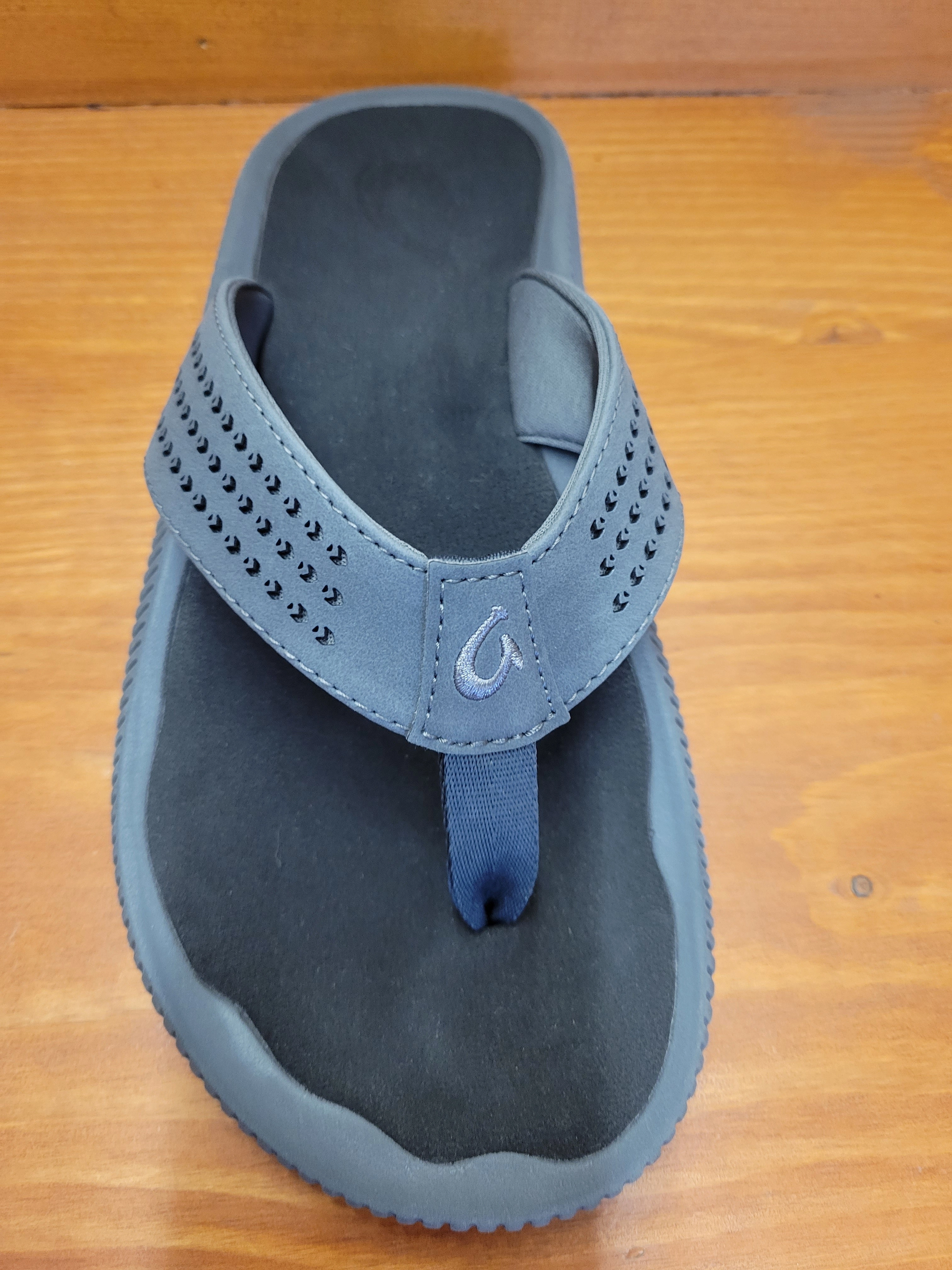 Flat Sole Supportive Outdoor Footwear Olukai Ulele Dark Shadow/Black 10435-6C40