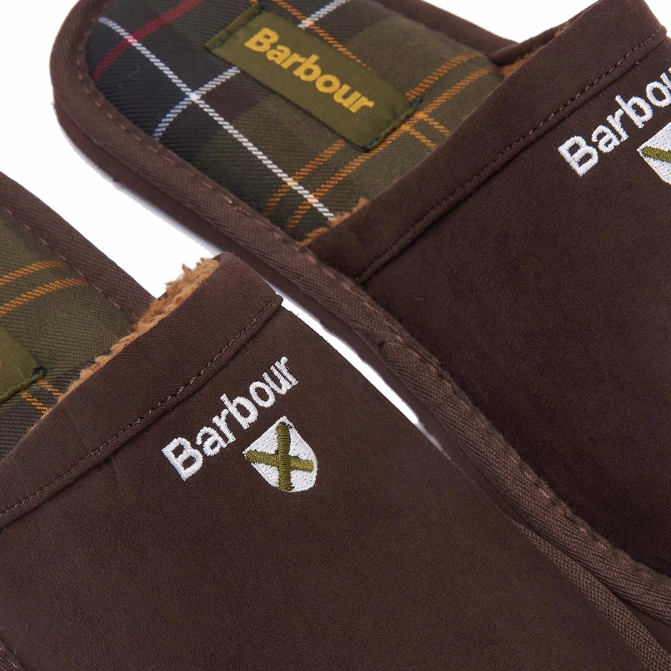 Barbour Everitt Mule Slipper Brown Help Walk