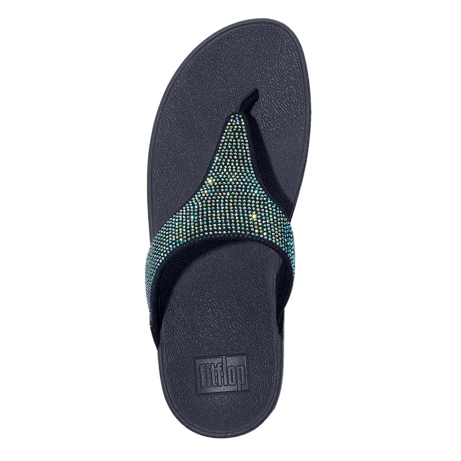 Easy Sun Light Beach Gear Women's FitFlop, Lulu Crystal Thong Sandal