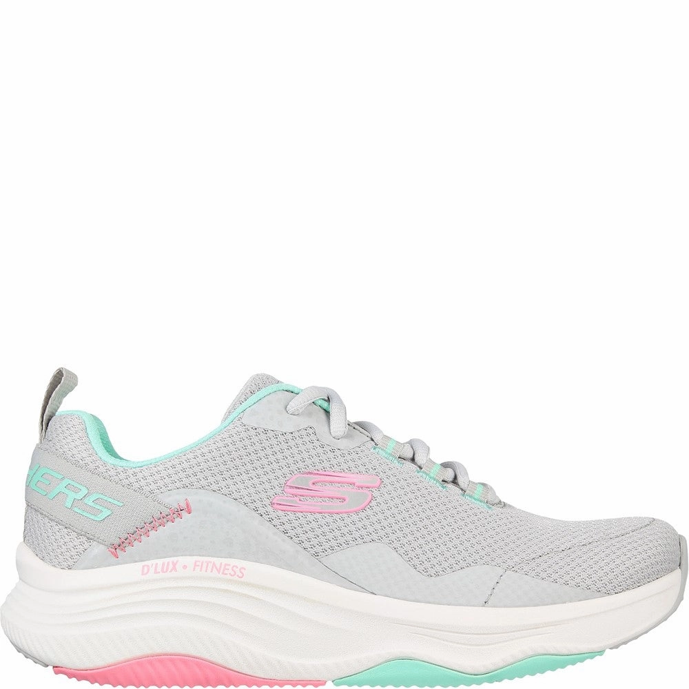 Easy To Slip On Skechers D'Lux Fitness Roam Free Trainers