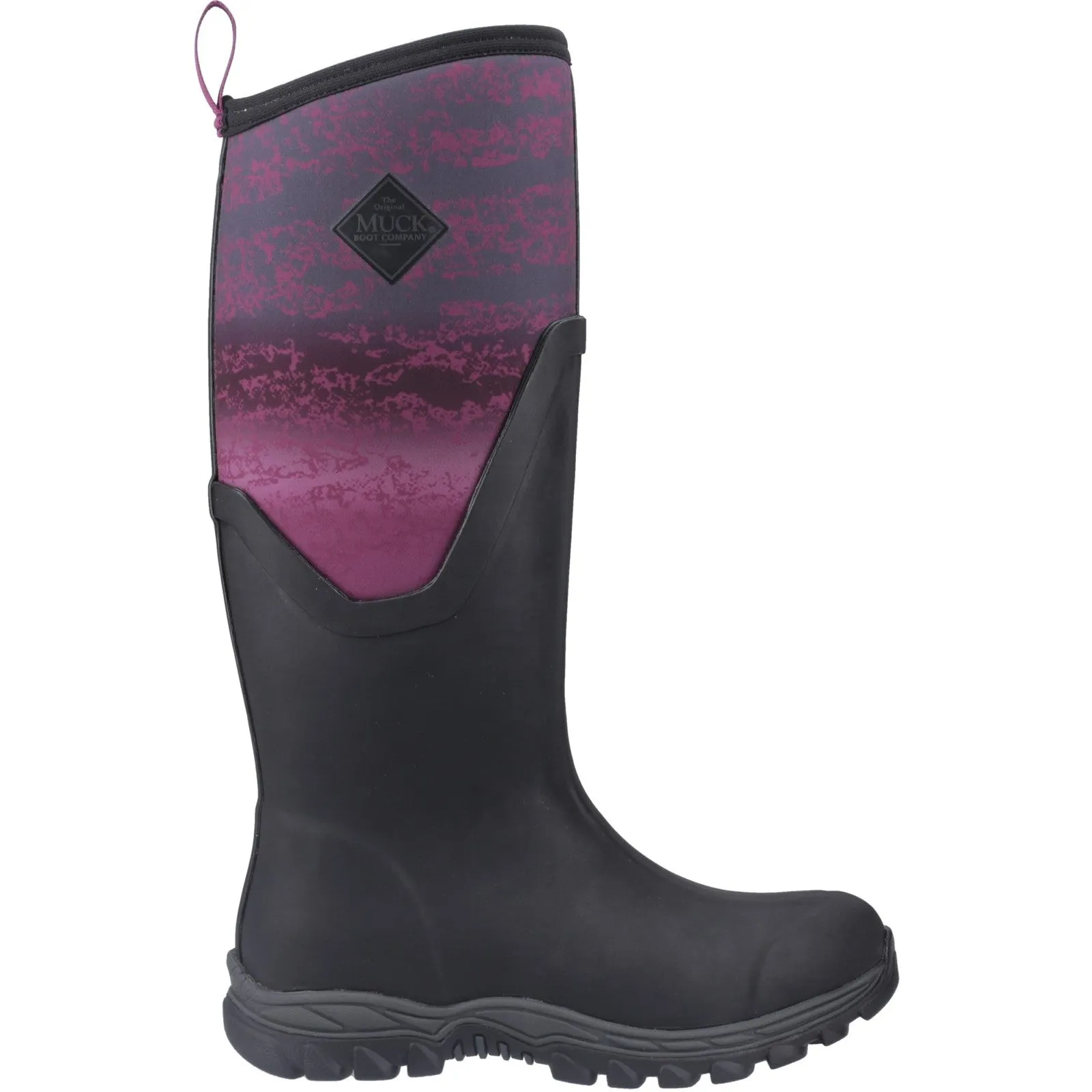 Muck Boots Arctic Sport II Tall Wellington Black Magenta Fade Georgia Giant Boots