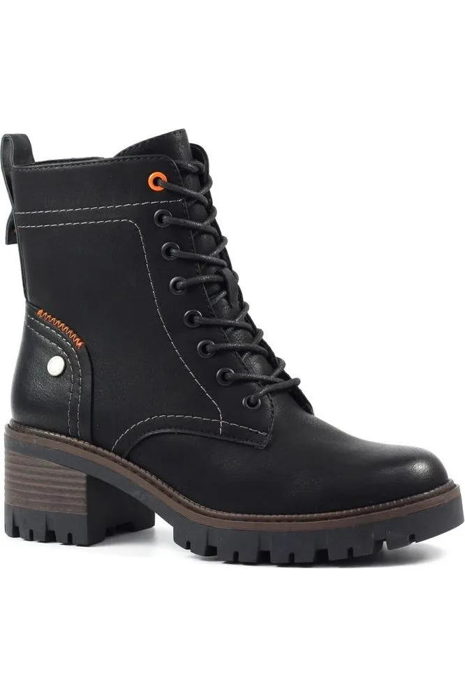 Lunar Matchbox boot in Black GLE104 insulated Lace-Up Closure