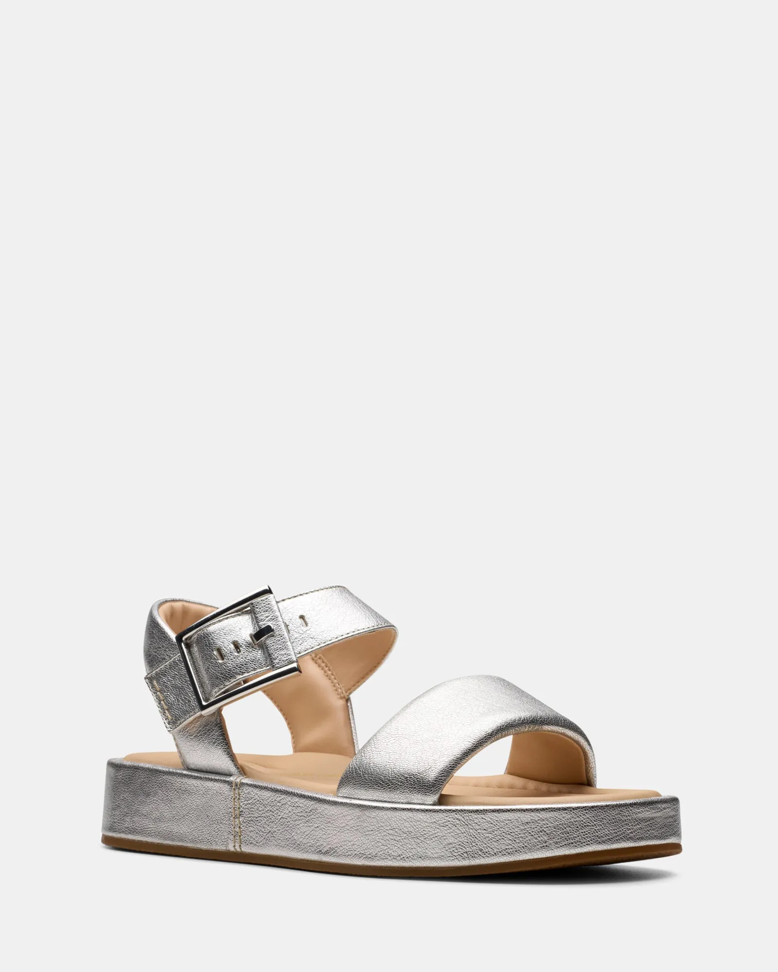 Urban Look Fashion Sandals Alda Strap Silver Leather