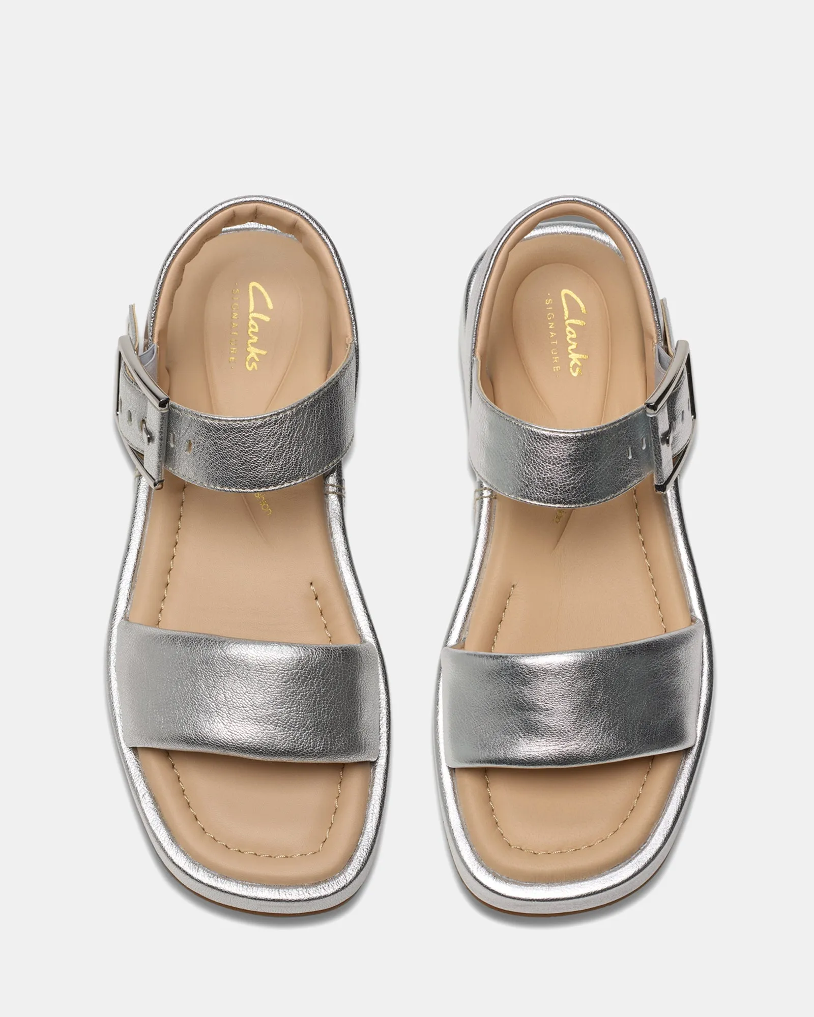 London Edge Alda Strap Silver Leather