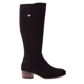 subtle style Dubarry Womens Downpatrick Boot Black Suede