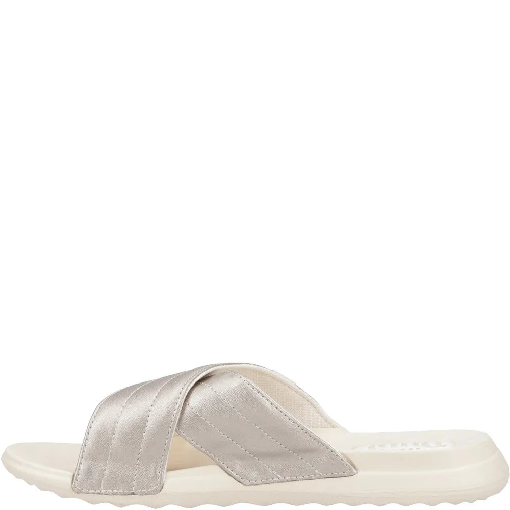 HEYDUDE Christi Slide Distressed Sandal Move Easy