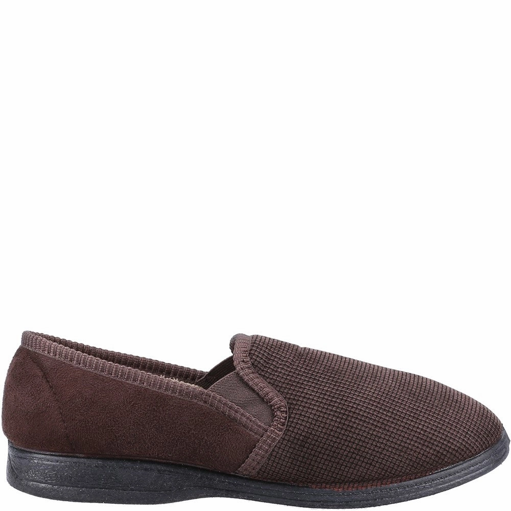 Fleet & Foster Tim Twin Gusset Slipper Easy Style Footwear