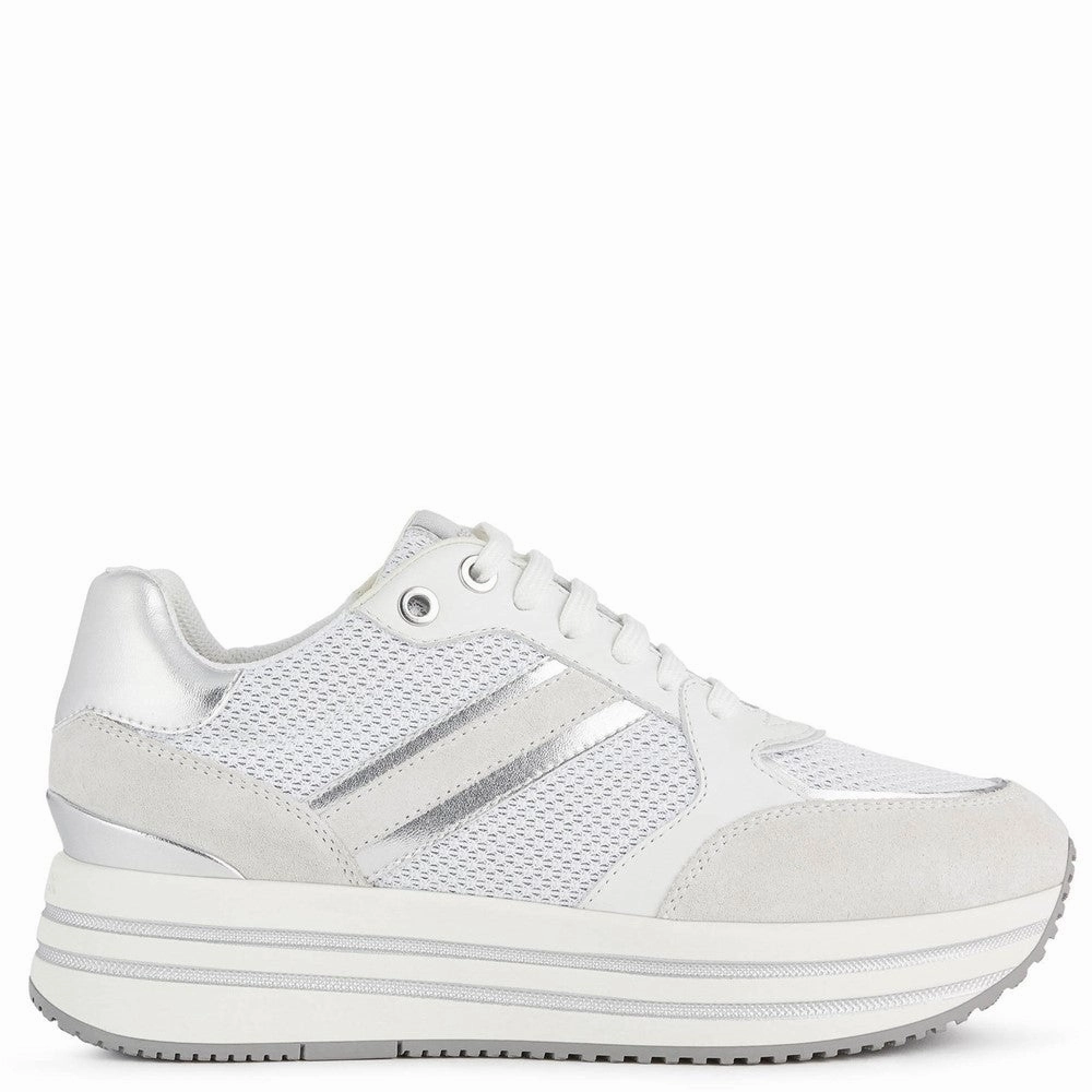 Geox Kency Trainers Neutral Shade Studded Trim