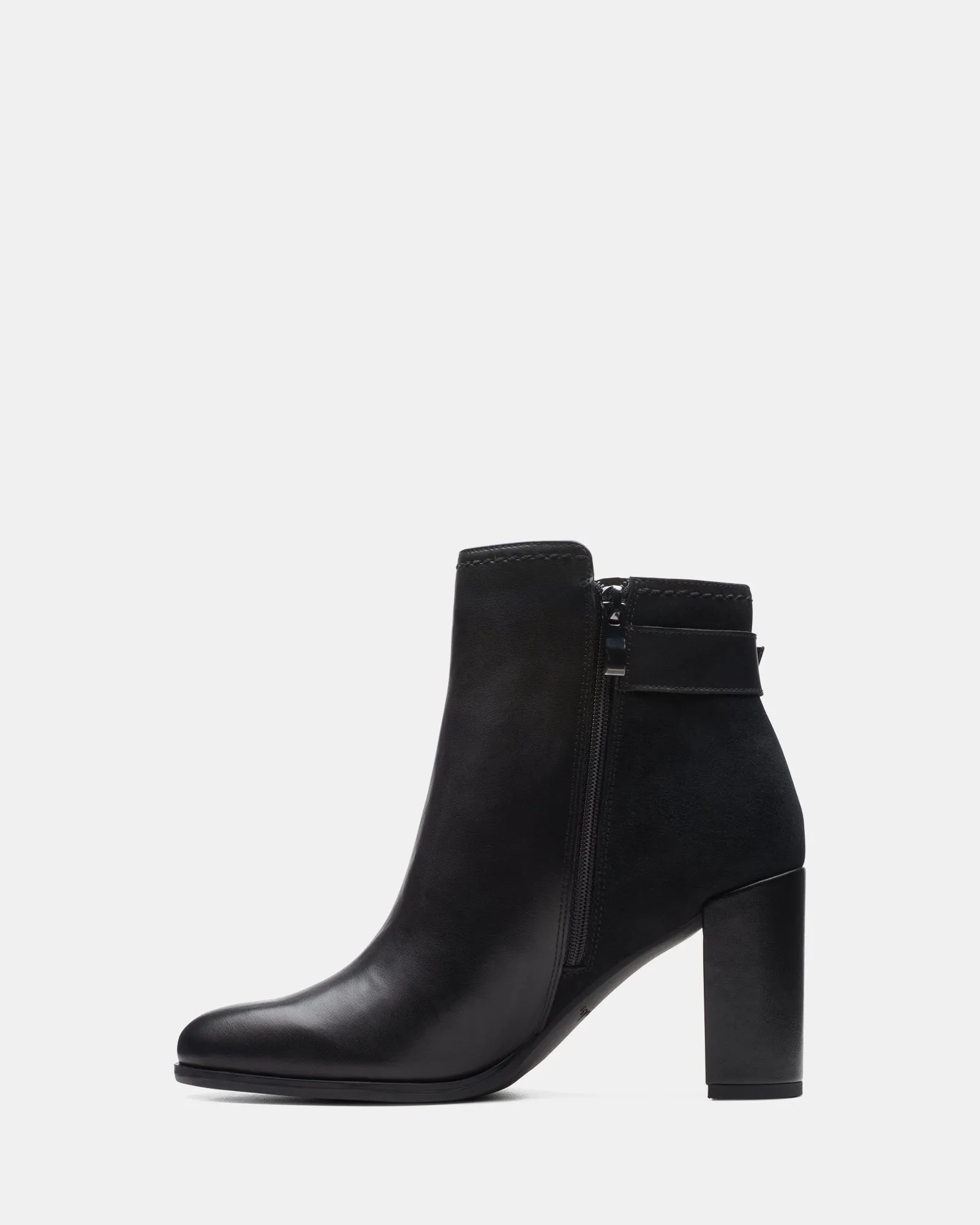 Reinforced heel Military Style Freva85 Buckle Black Leather