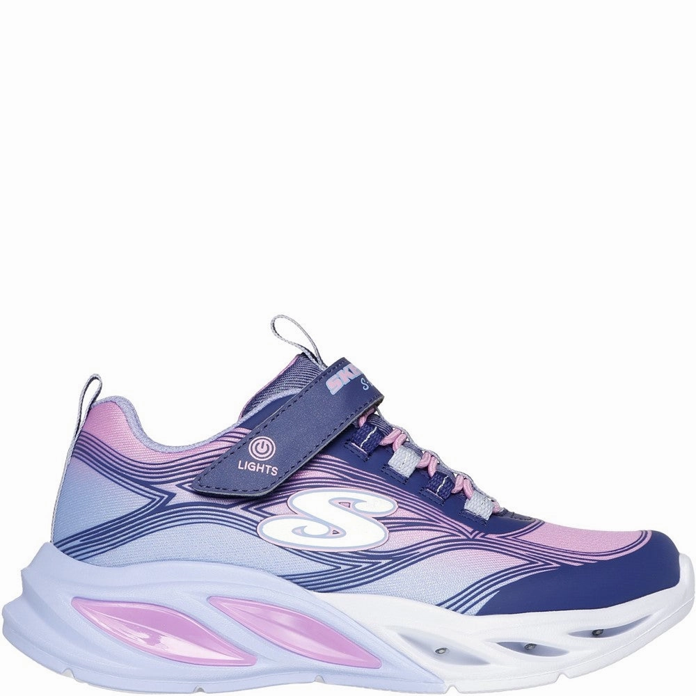 Happy Steps Reinforced toe Skechers S-Lights Cosmic Glow Trainers