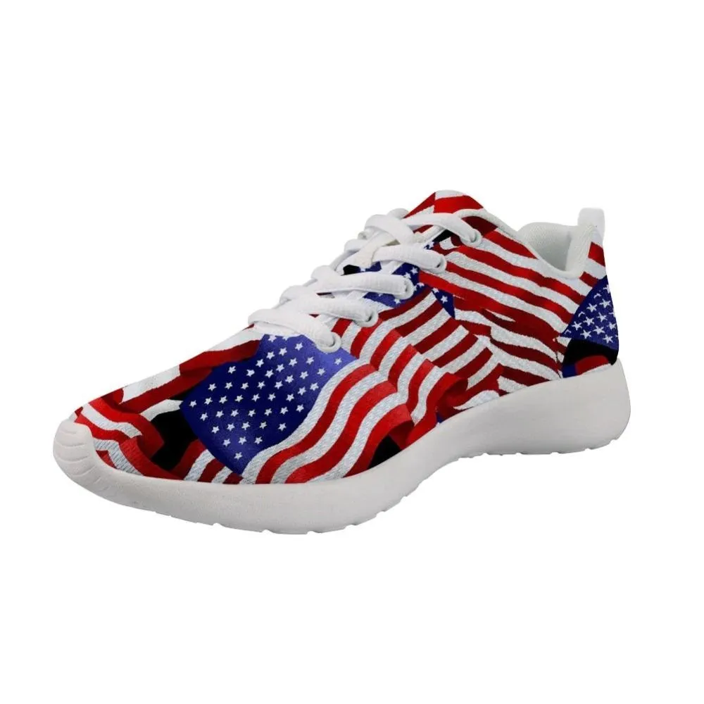 LED Shoes Mens American Flag Low Top Shoes Similar To Asics Gel Nimbus 25