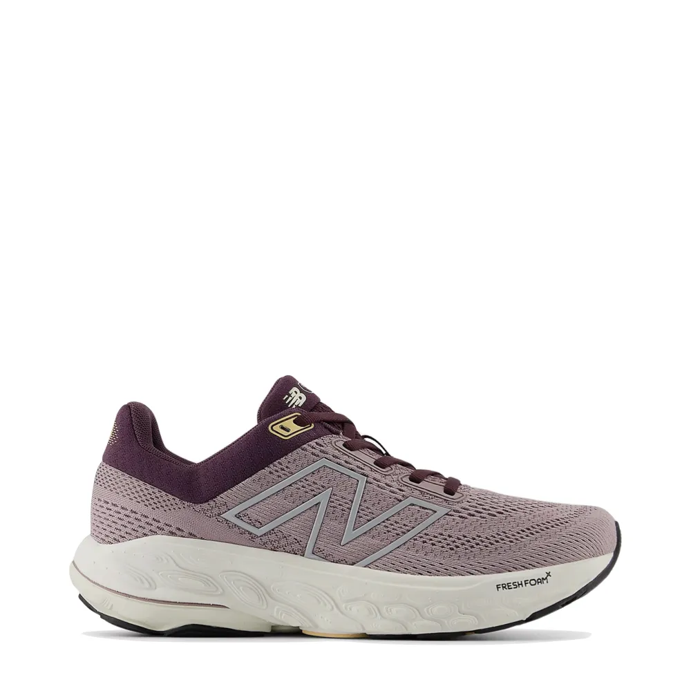 New Balance Women's Fresh Foam X 860v14 Sneaker in Ice Wine with Plum Brown and Silver Metallic 574 New Balance Black