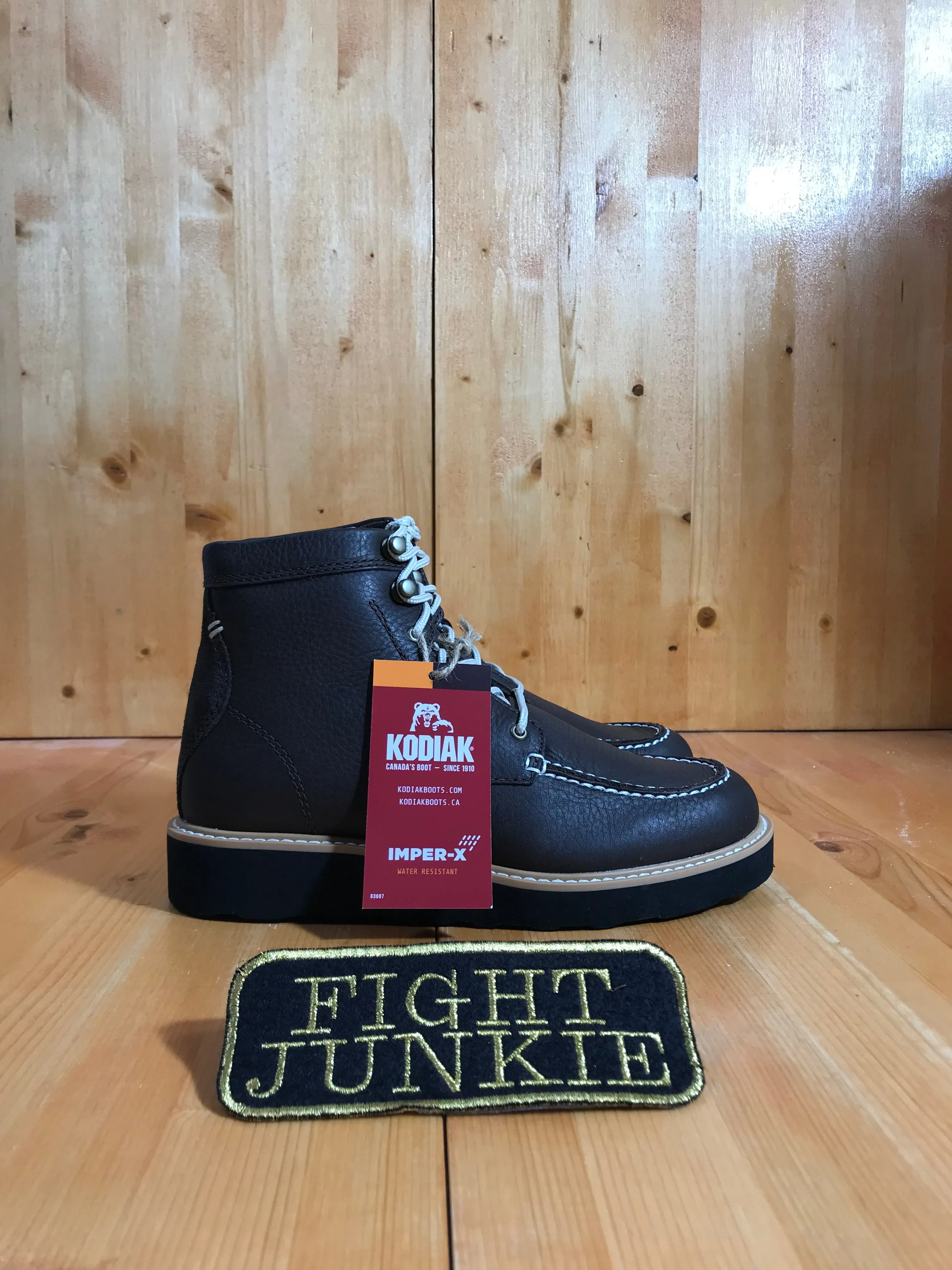 NEW! KODIAK SCOTIA MOCC VAMP WATER RESISTANT Women Size 6.5 &6.0 Leather Lace Up Wedge Boots Dark Brown Super  KD0A4TGSDBX Hanna Andersson Rain Boots